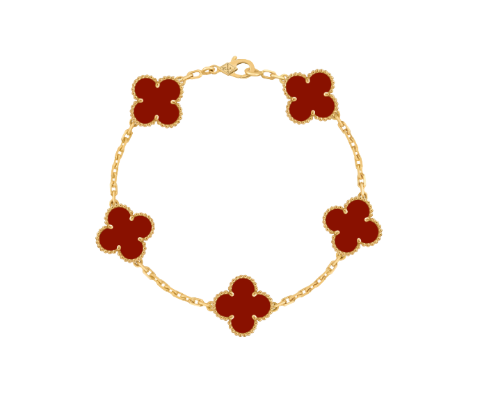 Van Cleef & Arpels Vintage Alhambra Bracelet, Carnelian