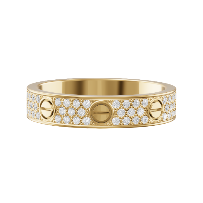 Cartier LOVE Ring, Small Model, Pavé