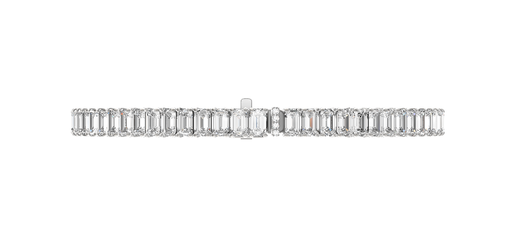 GRAFF Emerald Cut Diamond Line Bracelet