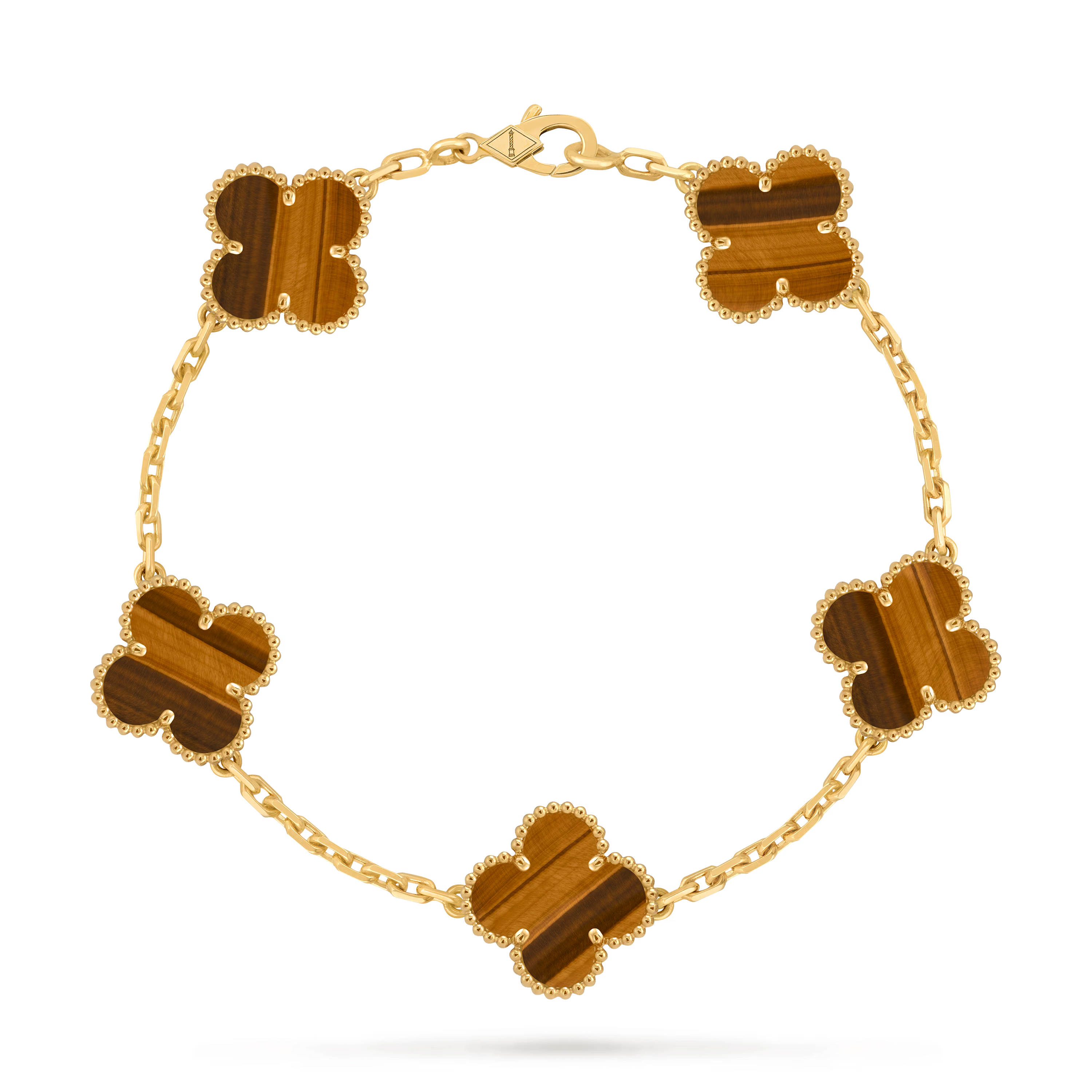 FØRTEX Vintage Alhambra Bracelet - Tiger's eye